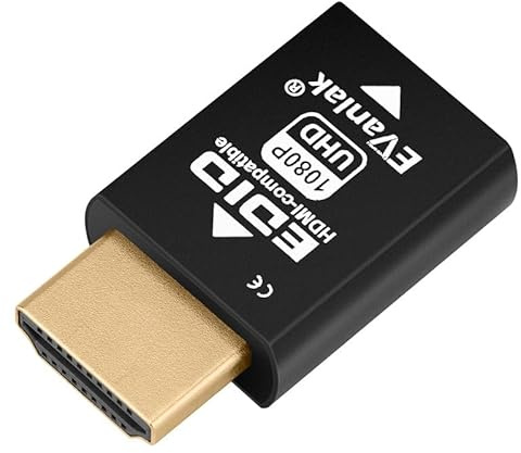 EDID Mini HDMI Emulator - 1920 x 1080 @ 59Hz | Kompaktes Design | Unterstützt HDMI Switches, Extender, AV Receiver, Video Splitter