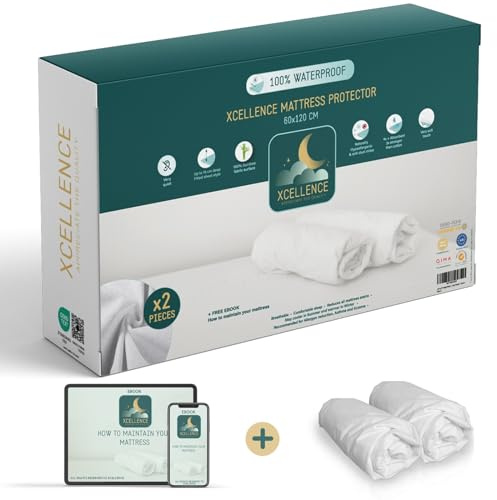 Lot de 2 | Protege Matelas Bebe 70x140 cm | Alese Impermeable 100% Bambou | Naturellement Anti Acarien | Certifié Oeko-Tex