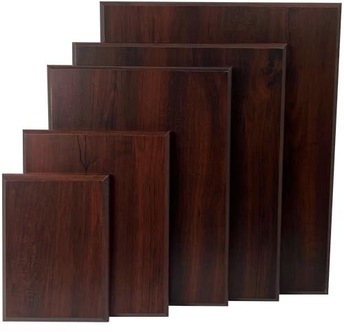 Finished Wood Plaque Blank, Perfect for Crafts, Multiple Sizes and Materials, Engravable Wooden Plaques (Cherry Finish, 10.5x13 inch)