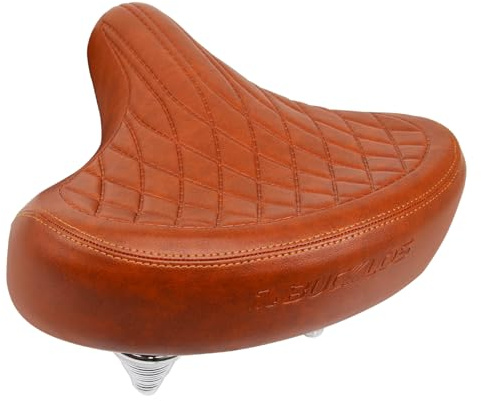 BUCKLOS Bike Seat for Comfort Men Women Wide Bicycle Seats Large Bike Saddle for Ebike Beach Cruiser Peloton Stationary Bike