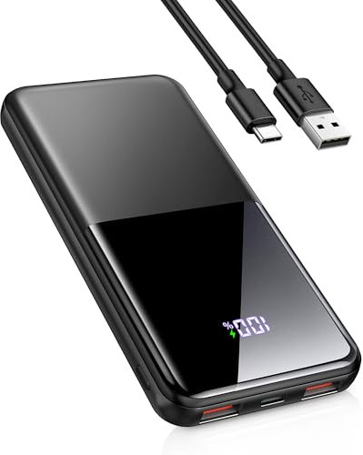 Power Bank 10000mAh, Battery Pack 22.5W Portable Charger Fast Charging 3A USB C Input & Output, PowerBank with LED Display, Mobile Phone Charger Type C for Samsung iPhone 16 15 14 13 Plus Pro Max etc