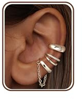 Adramata 3 Pares Ear Cuff para Mujer Pendientes Sin Agujero Pendientes Clip Hipoalergénicos Ajustables Piercing Oreja Falso para Helix Cartílago Plata/Oro