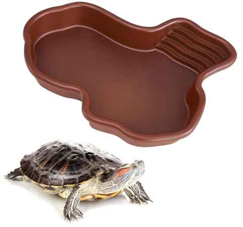 Yadiraom Schildkröten Wasserschale, Reptilien Wasserschale, Reptilien Badebecken, Schildkröten-Badebecken Für Garten,für Vielzahl von Reptilien wie Schildkröten, gehörnte Frösche, Eidechsen