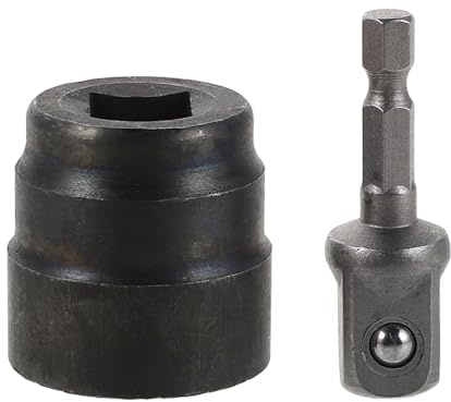 TOVINANNA Adaptador de Taladro para Gato Diseño Cruzado, Llave de Tuercas para Coche de Acero al Carbono, Herramienta Portátil para Cambiar Neumáticos en Emergencias