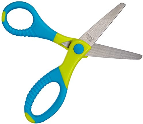 WEDO,771514, Wedo 771514 Bastelschere Gripy 13 cm, abgerundete Spitzen, Edelstahl rostfrei, ergonomische Gummi Griffe, türkis Türkis