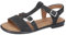 RICOSTA Mädchen Riemchensandalen KALJA, Kinder Sandalen, Weite: Mittel, Sommersandalen, bequem, flach, Sommerschuhe, Freizeitschuhe, schwarz (090), 37 EU