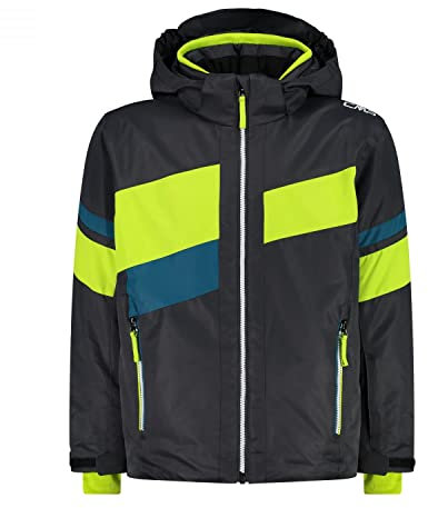 CMP - Kinder-Skijacke aus Twill mit abnehmbarer Kapuze, Anthrazit, 98