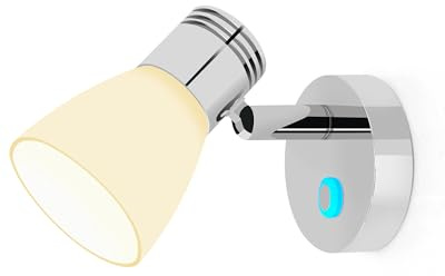 THALASSA Boat Reading Light 12V Interior LED Fixtures RV Reading Lamp Wall Sconce for Marine Caravan Camper Van Motorhome Indoor Lighting with Built-in Touch Dimmer Switch