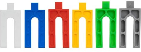 MARTEN Kit en plastique 144/288/300 pièces, 1 à 6 mm, en différentes couleurs, entretoises robustes pour montage de fenêtres et de portes, cloisons sèches et terrasses (lot de 1 à 6 mm, 144 pièces)