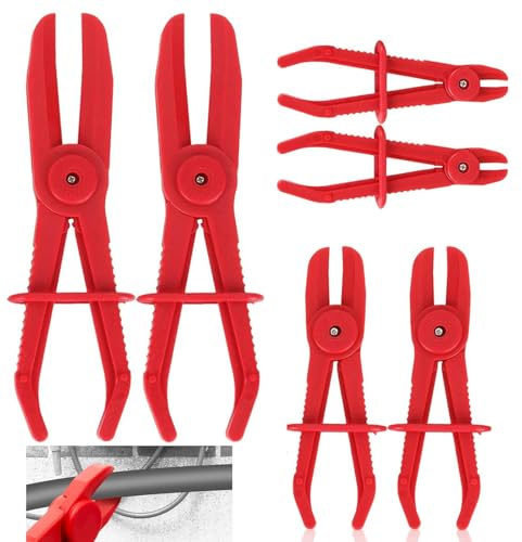 Set med 6 slangklämmetänger, slangklämmetång, slangklämmetänger i 3 storlekar, för flexibla slangar, bränsleslangar