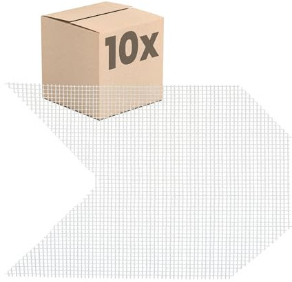 Dalsys 10 piezas refuerzo diagonal 40 x 33 cm 200g/m² malla de escayola armada para refuerzo de esquinas