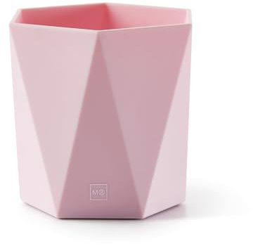 Miquelrius - Pot à crayons de bureau, Organisateur avec finition douce au toucher, Structure solide, Parfait pour le bureau, la maison ou l'école, Rangement pour fournitures, Couleur Rose