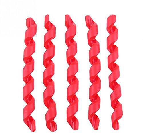 IKAAR 5 Stück Spiral-Fahrrad-Leitungsschutzhülsen, Gummi-Schutz für MTB/Fahrrad-Schalt/Bremsleitung, verhindern Reibun Rot