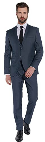 Steffen Klein Herren Designer Anzug - Slim Fit - Größe 48 - Zweiteiler Business Anzug - Graublau