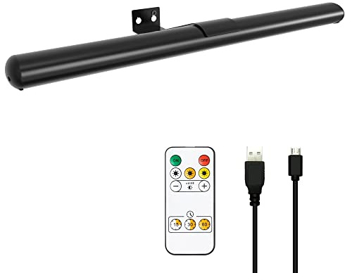 Blisaleiip 16'' Picture Light Wireless Rechargeable with Remote Control,Art Light Light for Painting, Display Lamp Dimmable Timer auto-Off,Led Picture Lighting for Paintings Dartboard Gallery