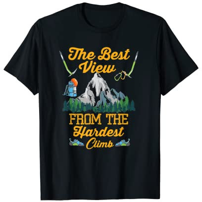 Kletterausrüstung Höhlenausrüstung Klettern Wandern T-Shirt