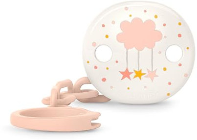 Suavinex, Chupetero, Cadena Chupete Bebé, Sujeta Chupete Clip con Pinza. Para Bebés +0 Meses, Apto Recién Nacido, Dreams Rosa