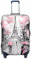 RoMuKa Paris Street Eiffelturm Reisebegleiter, exquisiter Schutz, hochelastischer Kofferbezug, perfekt für 45,7 - 81,3 cm große Koffer, macht Reisen bequemer, Weiss/opulenter Garten, Medium