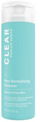 Paula's Choice CLEAR Pore Normalizing Cleanser - Cleansing Gel & Makeup Remover - Removes Pore Clogging Impurities & Blackheads - with Salicylic Acid - All Skin Types - 177 ml