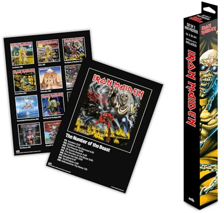 Grupo Erik Iron Maiden Set Mini Poster da Parete Decorativi