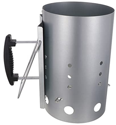 POPETPOP Accendifuoco per Barbecue e Stufa a Carbone Zincata Manico in Nylon, Avviatore Rapido per Griglie, per Grigliate all’Aperto, Campeggio e Feste in Giardino