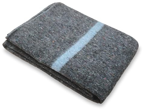 HIPERMANTA Manta Transporte de Muebles, Mudanza Multiusos. Manta para Yoga, Pic-Nic, Viaje. 200X140 cm Material Reciclado Resistente Perchado y Suave. Gris