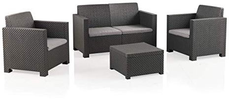 Shaf EVO Conjunto Muebles Sofá 2 Plazas + 2 Sillones, Antracita