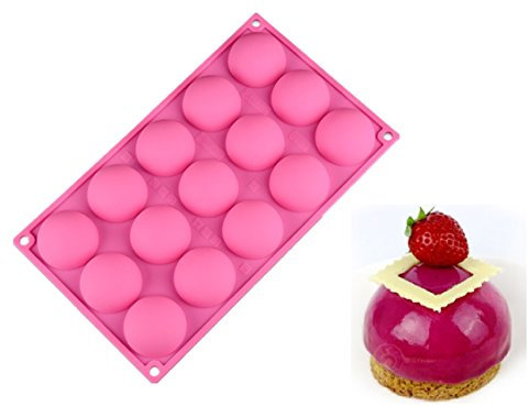 SWEET CANDY BAKERY Mezze sfere 5 cm stampo per cioccolatini in silicone a forma di semicerchio, a forma di sfera