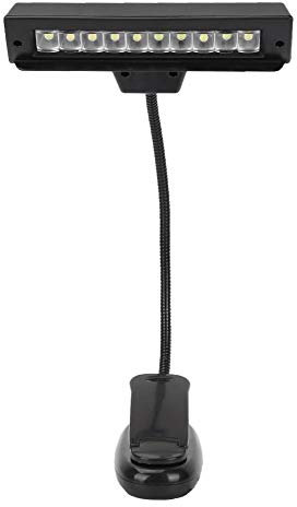 VBESTLIFE Tragbare Notenpultleuchte zum Anstecken von LED Buchbeleuchtungen USB und AAA Batteriebetriebene Leselampe im Bett Voll Einstellbar