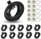 Allesgute 10er Einbaustrahler GU10 Set Einbaurahmen Schwarz Matt Schwenkbar Rund 230V 68mm Lochdurchmesser Einbauleuchte Rahmen inkl. GU10 Fassung für LED oder Halogen Leuchtmittel