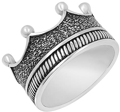 TISHAVI Bague Couronne En Argent Sterling, Bague En Argent Sterling Taille 9, Bagues En Argent Sterling 925, Bagues Couronne Pour Femmes