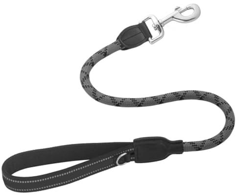Kurze Hundeleine, Elastische Nylon Leinen, Hunde Trainingsleine mit Gepolstertem Griff und mit Reflektierenden Nähten für Kleine Mittelgroße und Große Hunde