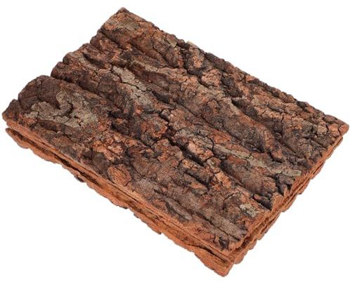 POPETPOP Reptile Tank Tree Bark 11.81X7.87X0.79In Natural Terrarium Background and Climbing Plaything for Lizards Tortoises Spiders Small Pets Habitat Decor
