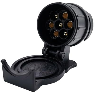 COACOM 1 adattatore rimorchio 13 su 7 poli, mini adattatore, adattatore impermeabile 12 V, convertitore di presa per rimorchi, camion, camper