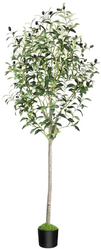 Plantas de Olivo Artificiales - 150 cm - Grandes Plantas Artificiales de plástico - en Maceta - para decoración del hogar, Dormitorio, decoración del hogar