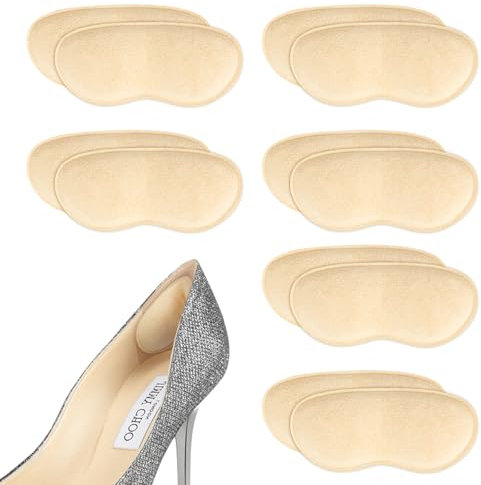 Flintronic 6 Paires de Coussinet Talon Chaussure, Auto-adhésif Protege Talon Chaussure, Cousinette Talon de Sport Antidérapant, pour Chaussures Trop Grandes, Sneakers, Talons Hauts
