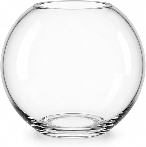 Floralcraft® 30cm Glass Fish Bowl Vase – Large Clear Round Bubble Bowl for Wedding Centrepieces, Floral Arrangements, Terrariums & Floating Candles