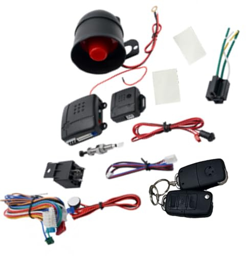 Riloer Universal Car Remote Location Central Door Lock Alarm Buzzer System, Universally Control Box and Remote Controllers Car Remote Control Central Locking Kit