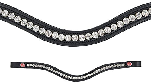 Kieffer Stirnband Flexi Loop Large Crystal Clear schwarz/schwarz unterlegt geschwungen, Gr??e:WB