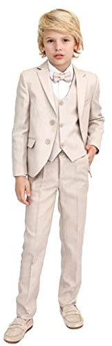 Lilax Costume formel 5 pièces pour garçon, beige, 2 ans