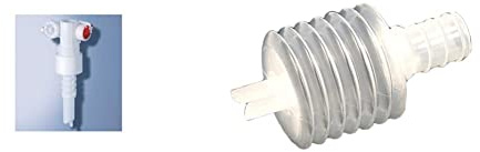 GROHE 42181000 | Filling Valve,1/2 & 43506000 Pneumatic Clear Flush Valve Bellows - Multi-Colour
