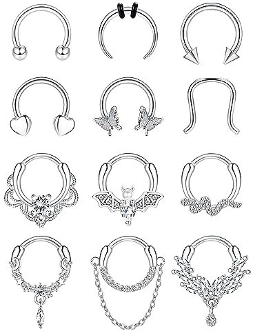 Morfetto 16G Septum Piercing Jewellery Nose Rings Surgical Steel