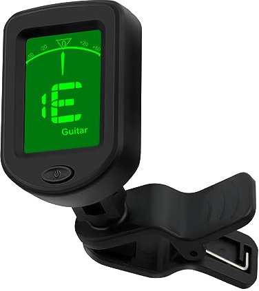 stimmgerät gitarre, Clip Tuner Gitarre Stimmgerät Akkurate Chromatic Tuner,Gitarrenkapodaster/-stimmgerät zum Anklipsen für Gitarre, Bass, Violine, Ukulele, chromatisch