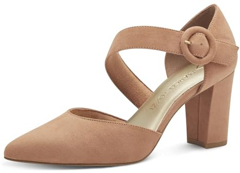 MARCO TOZZI Damen Pumps Spitz mit Schließe, Braun (Nougat), 37 EU