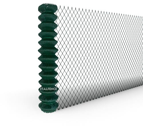 Italfence - Grillage simple torsion avec picots défensifs, galvanisé et plastifié, Clôture de jardin, 25m (Toutes les hauteurs) [Ø2,40mm, 100cm]