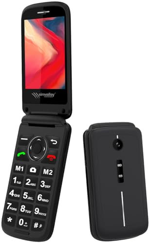 simvalley MOBILE Handy: 4G-Senioren-Klapphandy mit 2,8-Farbdisplay, Garantruf Easy, BT 5 (Handys, Klapphandys, Kopfhörer)