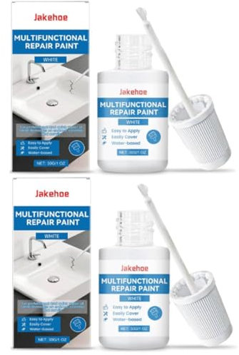 Pintura de retoque blanca, pintura de pared para muebles y armarios, bolígrafo de retoque multisuperficie, pintura de porcelana blanca de secado rápido para arañazos y manchas en tocador, puerta