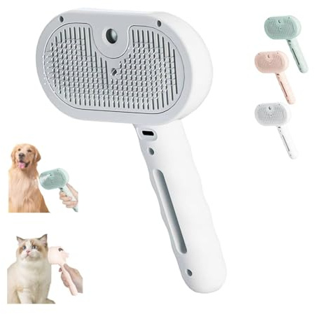 Baguette magique pour poils d'animaux de compagnie, brosse à vapeur pour animaux de compagnie, peigne d'épilation, outil de toilettage pour la perte de poils, tapis et massage, réservoir d'eau et