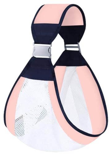 MUELODSIC Leichte Atmungsaktive Babytrage für Kleinkinder Verstellbar Komfortabel Multifunktional für Outdoor und Reisen Pinkes Netzmaterial