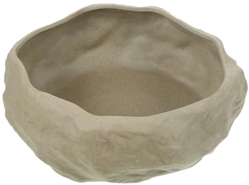 NUOBESTY Vaso da Fiori in Ceramica Effetto Pietra Grande Ciotola per Piantare Ninfee e Narcisi Contenitore Idroponico Decorativo per Giardino e Interni